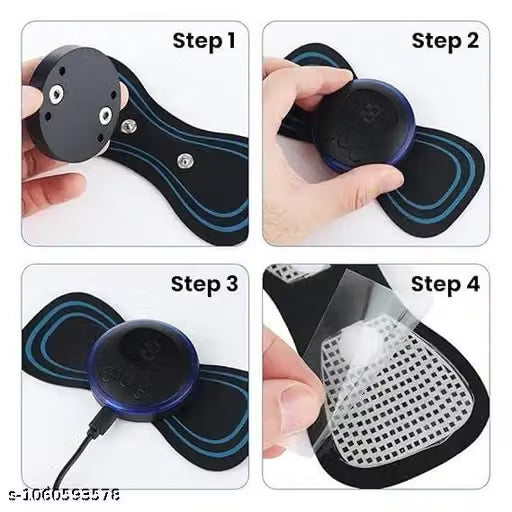 Mini Portable EMS Massager Electric Cervical Pulse Patch with LCD Display