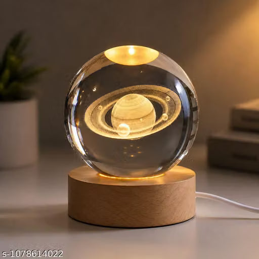 3D SATURN CRYSTAL BALL