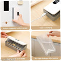 Covitezy 2 in 1 Rechargeable Bag Sealer with Cutter, Portable Heat Sealing Machine with LED Display for Kitchen