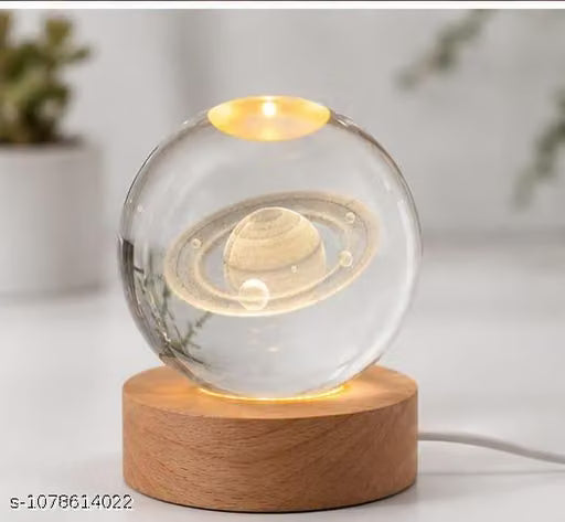 3D SATURN CRYSTAL BALL