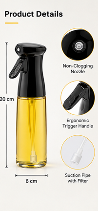 Glass Oil Spray Bottle
