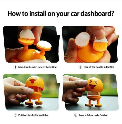 Dancing Smiley Car Dashboard