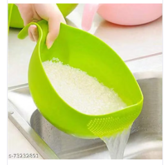 Multipurpose Vegetable Strainer Rice Washing Bowl