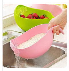 Multipurpose Vegetable Strainer Rice Washing Bowl