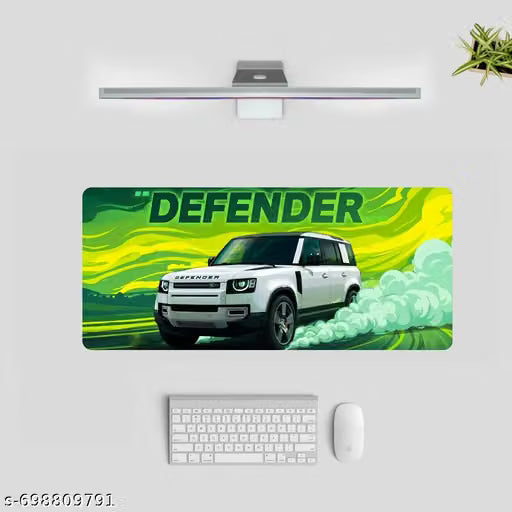 Defender Car Design Large Keyboard Mat, Anti-Slip Waterproof Mouse Pad