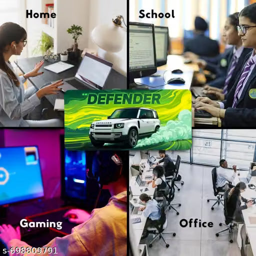 Defender Car Design Large Keyboard Mat, Anti-Slip Waterproof Mouse Pad