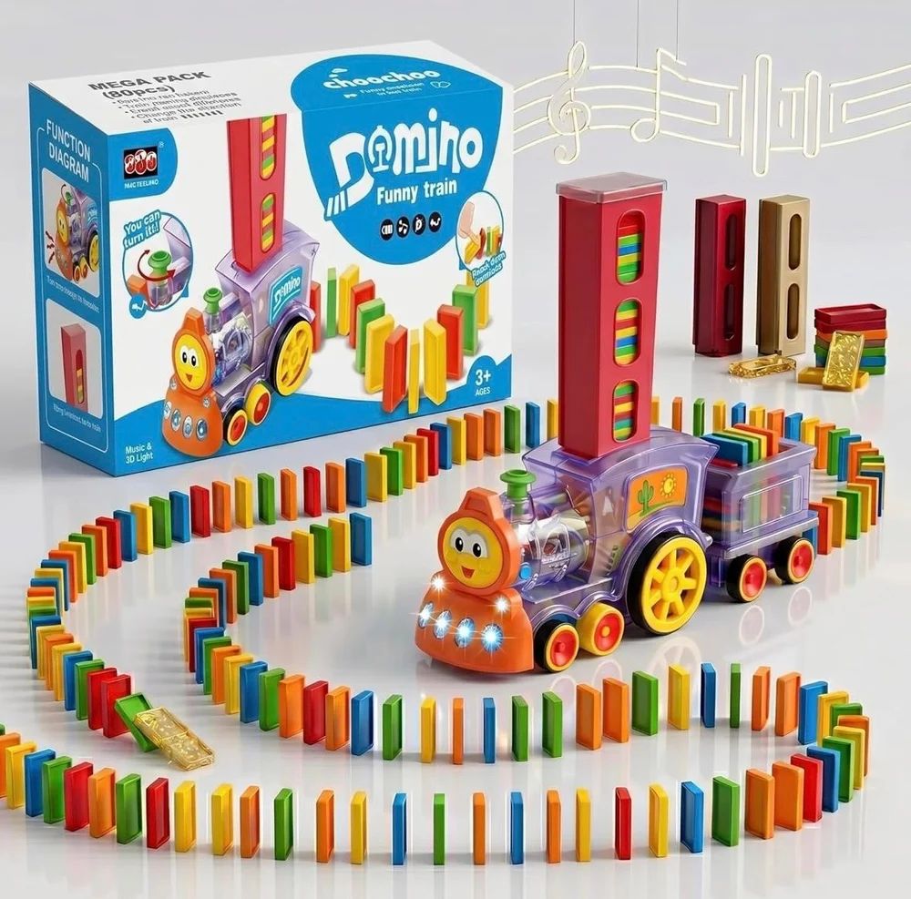 Domino Train Blocks set for kids