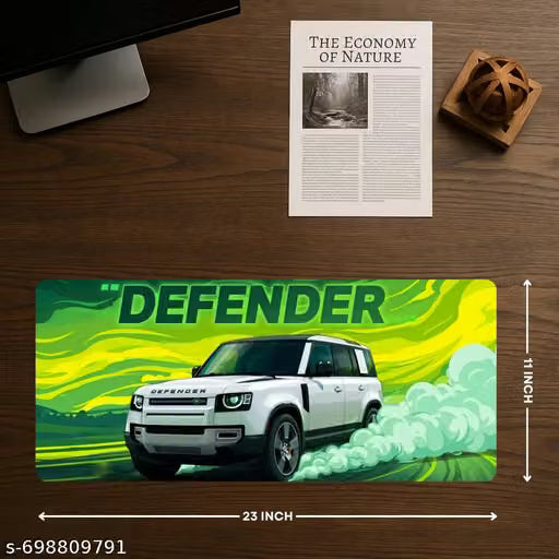 Defender Car Design Large Keyboard Mat, Anti-Slip Waterproof Mouse Pad
