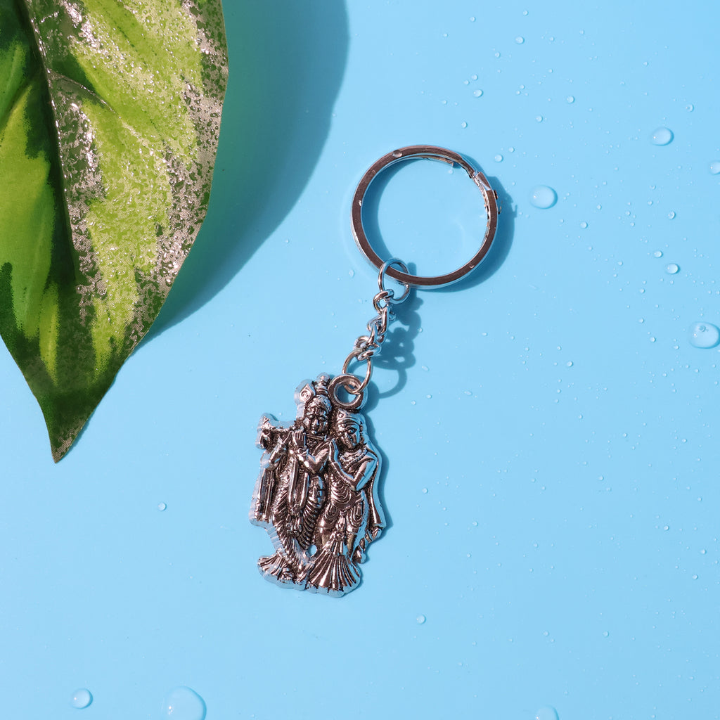 Radha Krishna Metal Keychain (1 Pc)