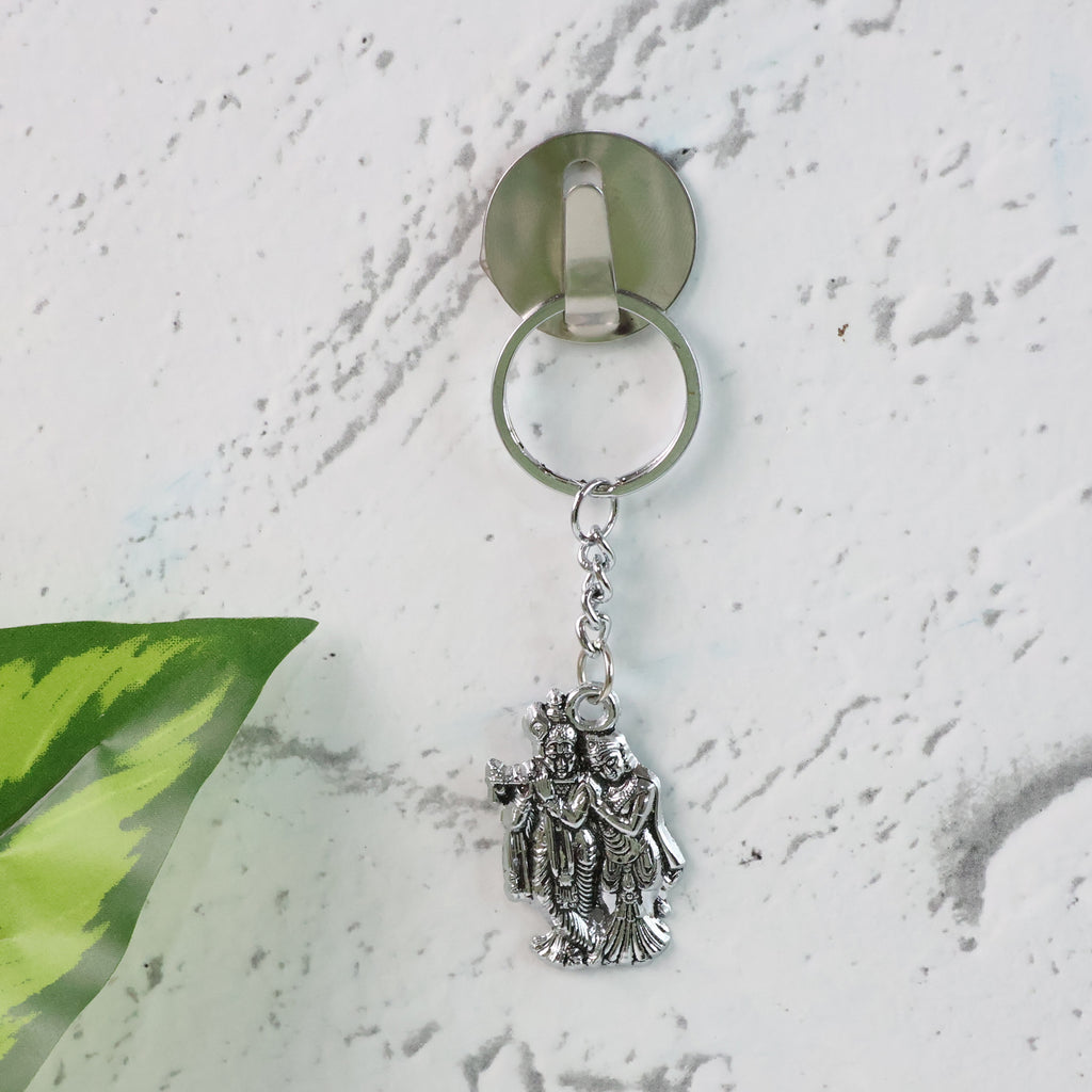 Radha Krishna Metal Keychain (1 Pc)