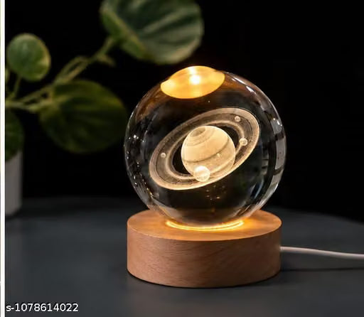 3D SATURN CRYSTAL BALL